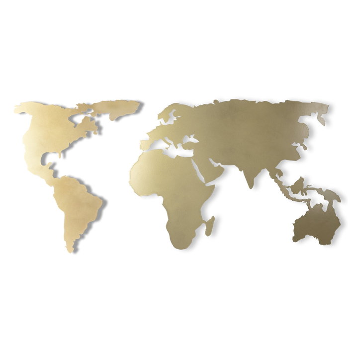 Wallity World Map Silhouette - Gold